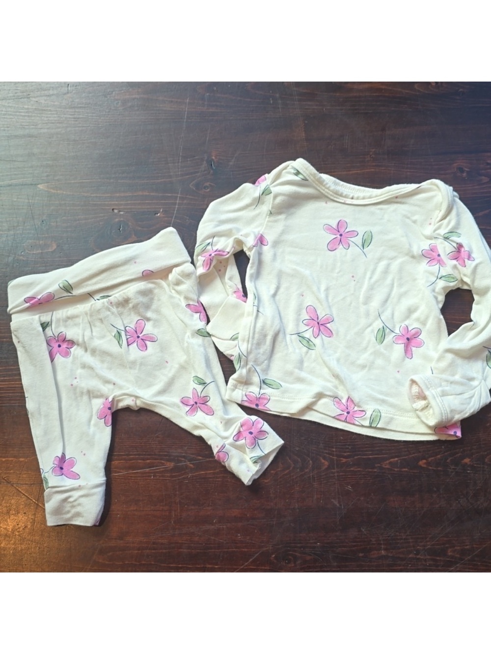 Carter's White Newborn Outfit with Floral Design